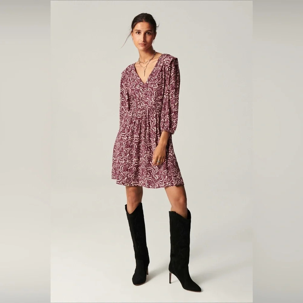 ba&sh Lia Mini Dress in Red  NWT